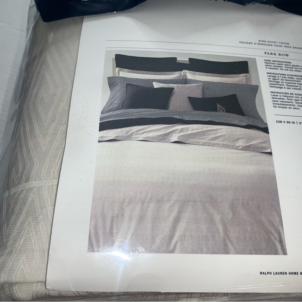 NEW Ralph Lauren Park Row HAYDEN Duvet Cover. King. Cream. 100% Cotton - Picture 6 of 11